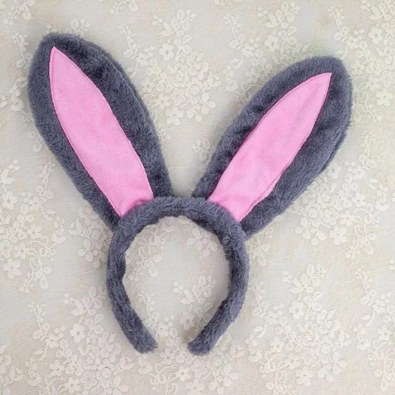 39BD Easter Bunnies Costume Set Headband Tail Gloves for Halloween Party