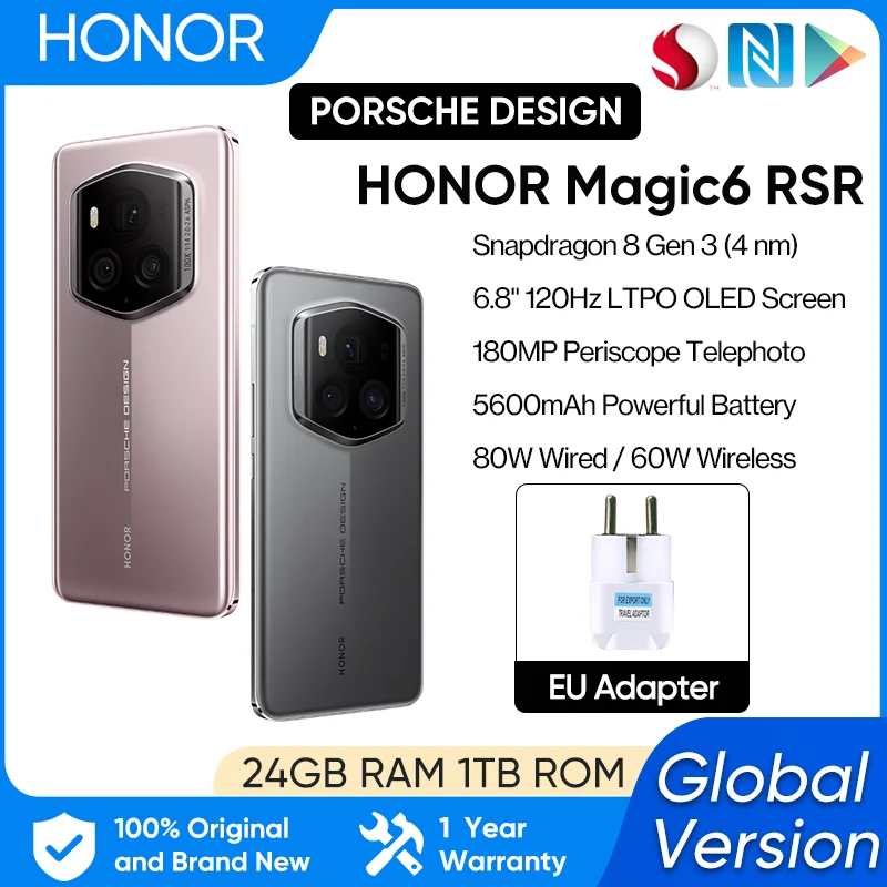 

HONOR Magic6 RSR Global Version 5G Smartphone Snapdragon 8 Gen3 6.8'' 120Hz LTPO OLED Display 5600mAh 66W Wireless SuperCharger