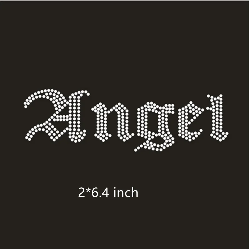 Lovely Angel sticker applique patches sticker Hotfix iron on crystal transfers design iron on patches for child shirt dress