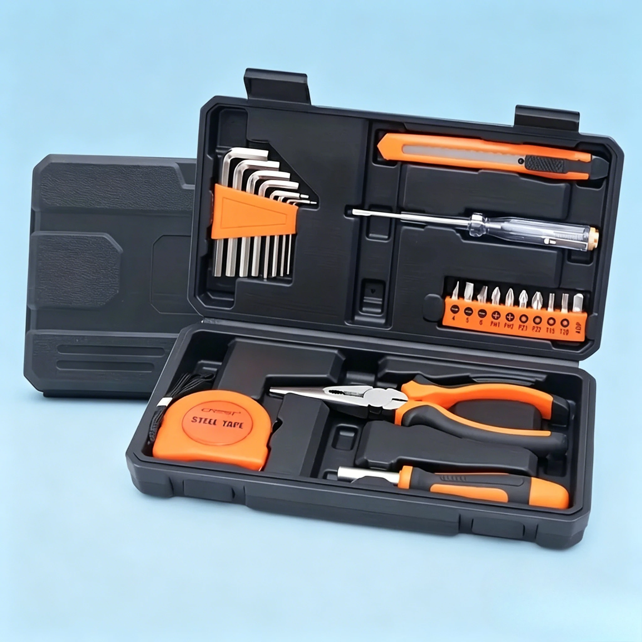 

23 Piece Household Tool Set Portable Multifunctional Screwdriver Hardware Toolbox Home Maintenance Hand Tools