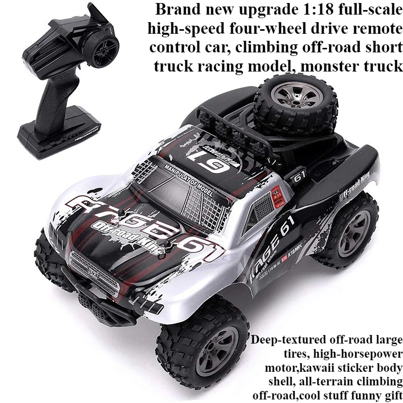 

Cool Stuff Funny Gift-1:18 High-speed 4WD Rc Truck, Remote Control Car Toy,Climbing Off-road Rc Cars,Monster Truck,Toys for Kids