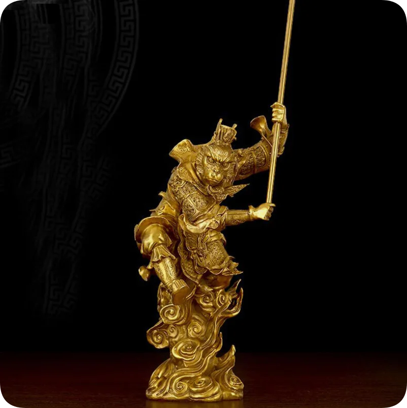 Bronze Myths story Journey to the West Protagonist Monkey King old Statue Wukong