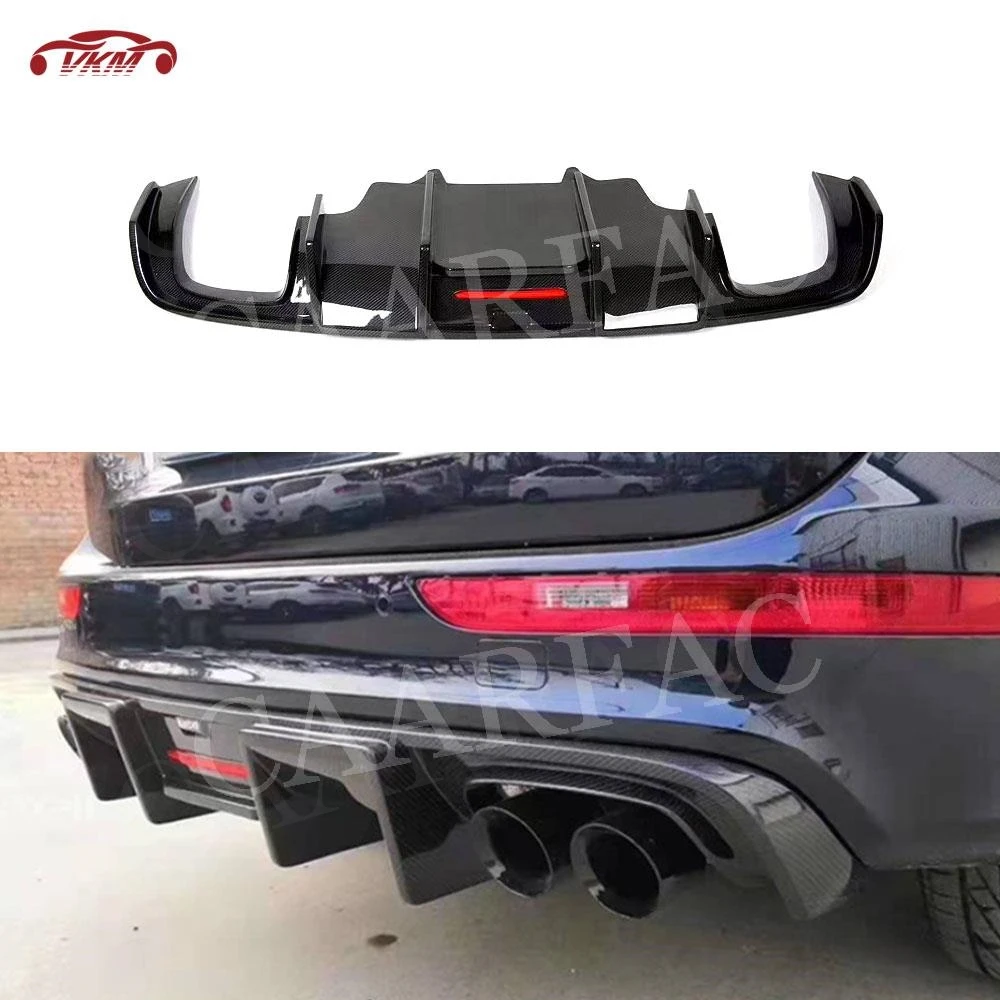 

Carbon Fiber Rear Diffuser Rear Bumper Lip Spoiler Splitter For Audi Q5 2012-2018 Rear Lip Extension Protect FRP Car Accessories