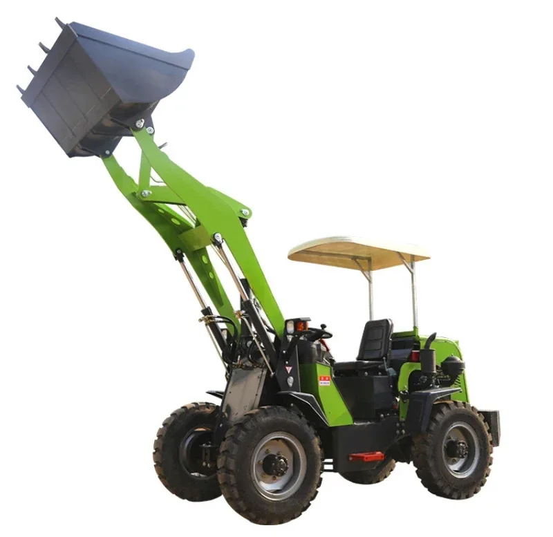 Small forklift loader four-wheel drive electric single cylinder small