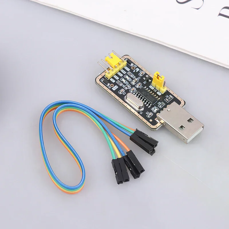 Modul Port Serial CH340G Konverter USB Ke TTL Modul UART CH340 3.3V 5V Sembilan Brush Plate Untuk Kit DIY Arduino