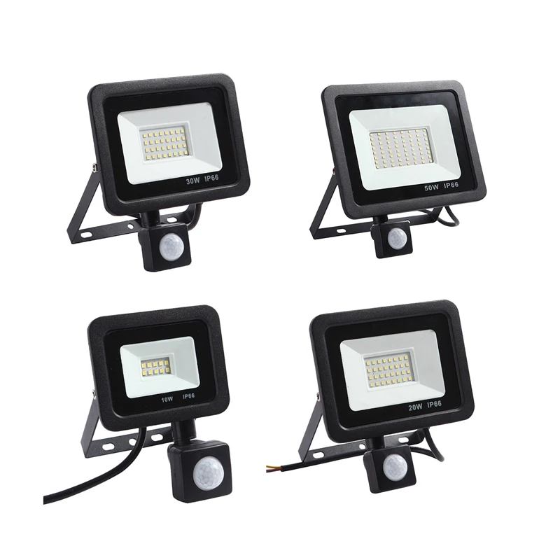 

LED Flood Light With PIR Motion Sensor Outdoor IP66 Waterproof Floodlights Security Light For Garden Patio