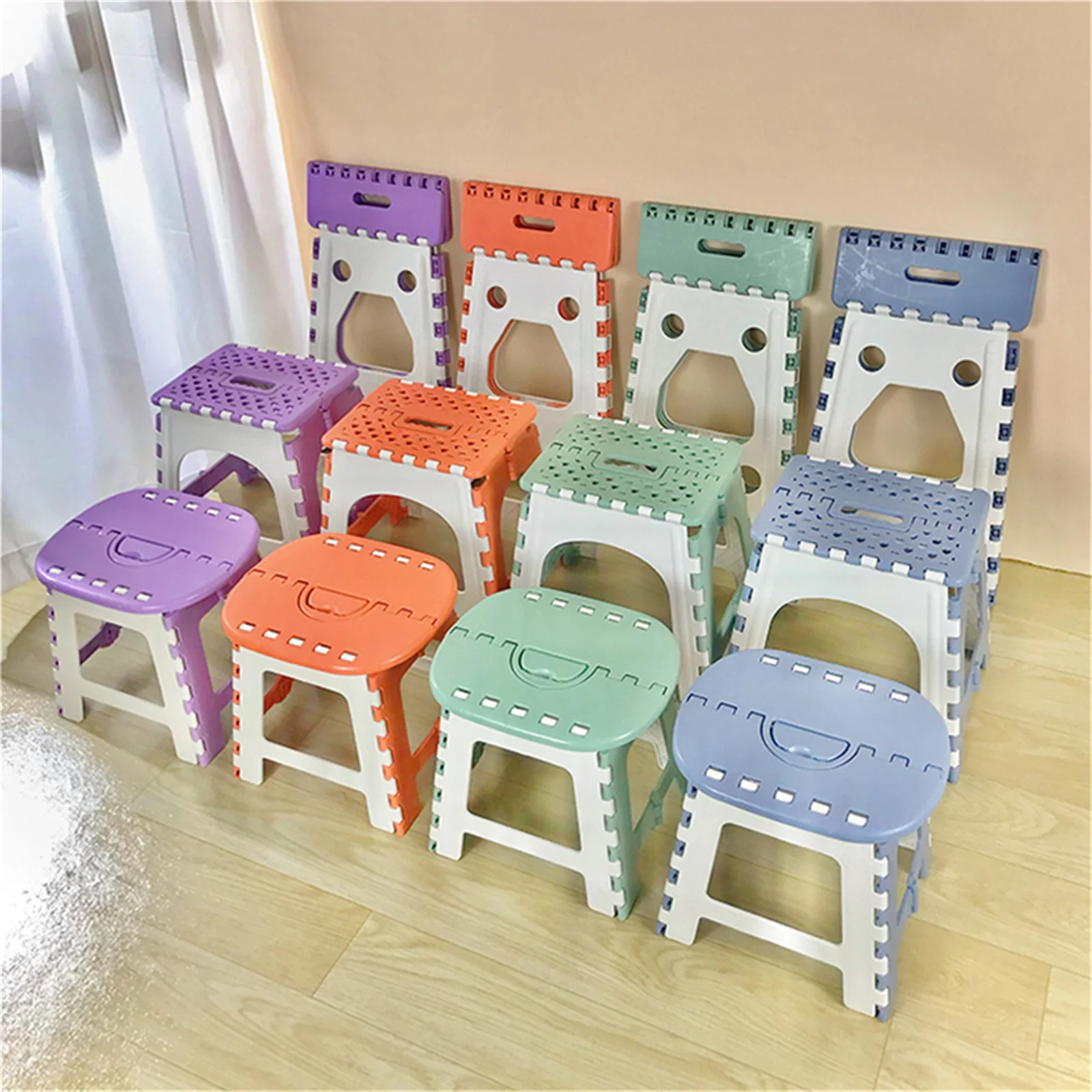 Foldable Stool Portable Outdoor Fishing Stool Creative Stall Plastic Small Bench Hand Showing Camp Folding Bench