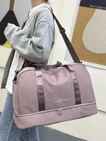 Bolsa de viaje expandible para mujer, bolso deportivo, bolso de fitness, gran capacidad, bolso de noche de fin de semana con un solo hombro