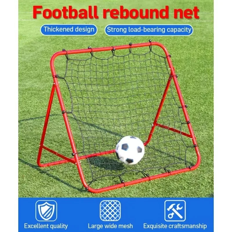 2025 Nuovo Arrivo 1m Rete di rimbalzo di calcio Telaio pieghevole rosso Rete durevole per allenatori di giocatori di calcio sul terreno di allenamento in cortile