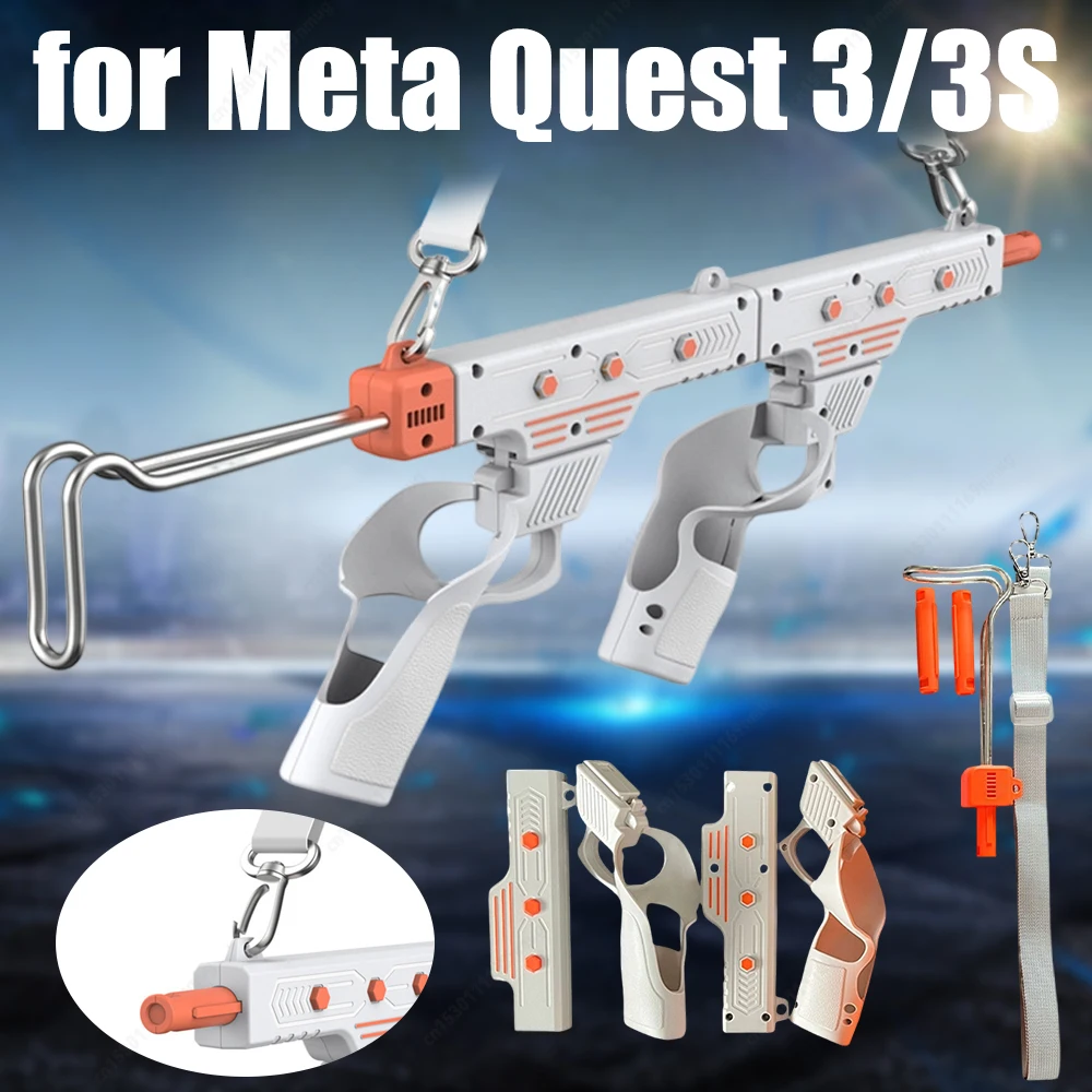 

VR Gunstock VR Game Accessories VR Controller Stock Rifle Adapter Shooting Controller Handle for Meta Quest 3/Quest 3S
