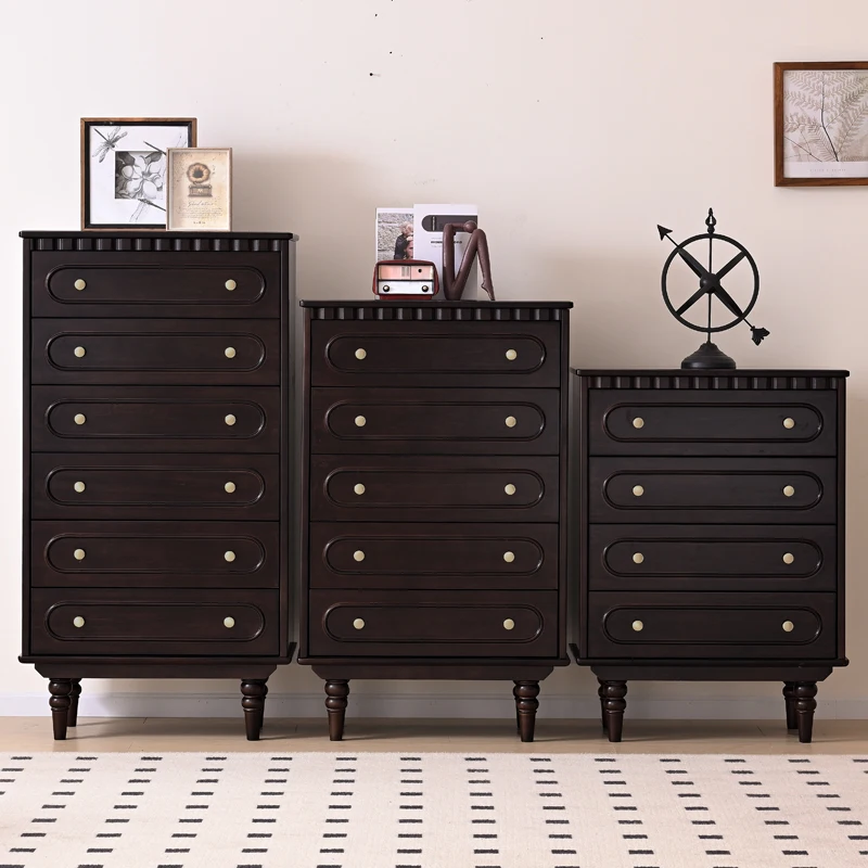 

solid wood chest, entrance 69 bucket cabinet, side cabinet with drawers, large capacity, retro and simple, American medieval