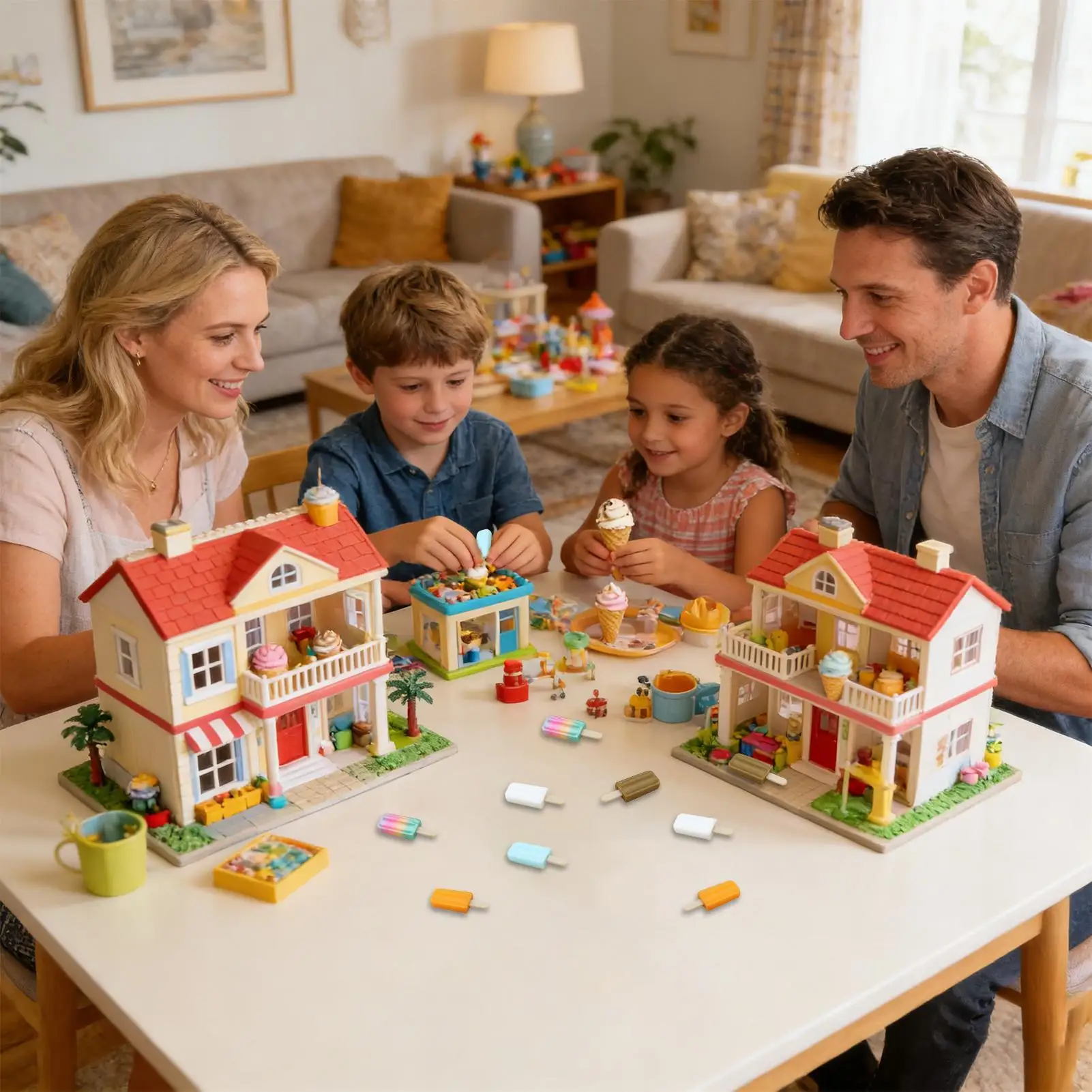 

Ice Cream Figure Statue 10 Pieces Vibrant Detailed Scene Prop Realistic Ice Cream Miniatures For Bookshelf Dining Table Mantel