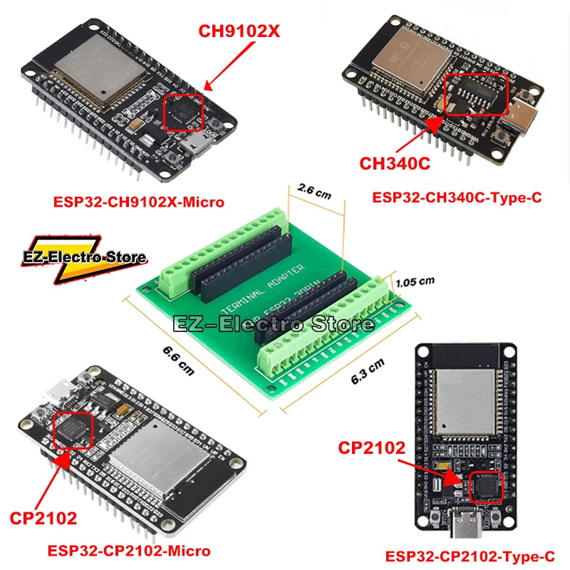 ESP32 Development Board Wireless WiFi+Bluetooth module Ultra-Low Power Dual Core ESP32S 30Pin Breakout Board