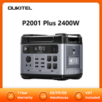 OUKITEL P2001 Plus Portable Power Station 2400W AC Output 2048Wh LiFePO4 Battery 13 Outlets 80% Charge in 1Hr Smart APP Control