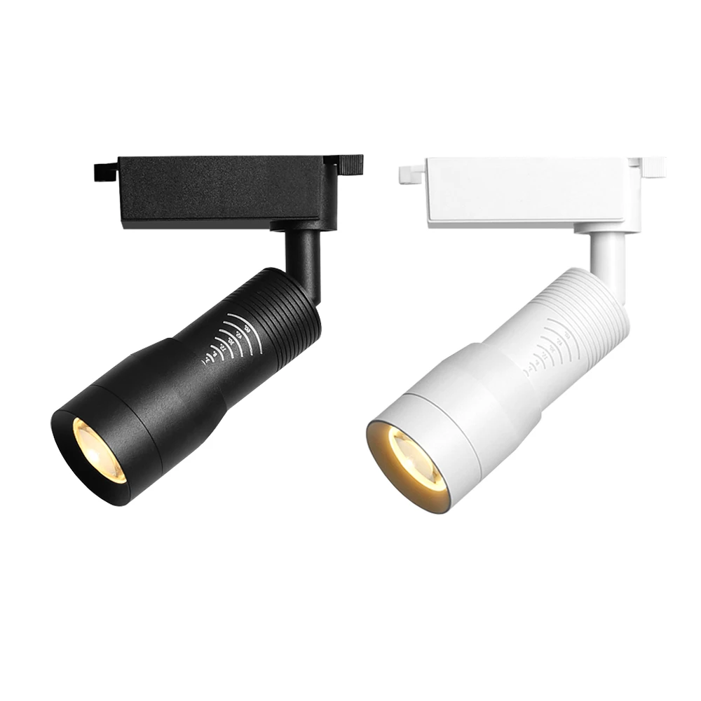 COB LED Track Light 3W/10W L Type(2-Line) Rail Lighting Beam Angle Zoomable Ceiling Lamp Fixture Focusing Picture Spotlight