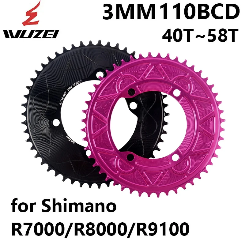 

WUZEI 110BCD звездочка для шоссейного велосипеда с 4 отверстиями 8 910 11 12S закрытая звездочка 40T 48T 58T подходит для Shimano R7000 R8000 R9100