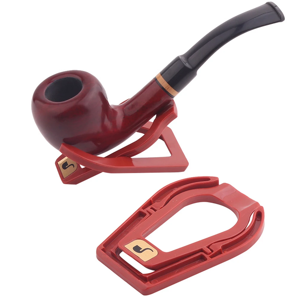 Foldable Smoking Pipe Stand Single Pipe Display Rack Simple Plastic Tobacco Pipe Holder Smoker Cigar Bracket Smoking Accessories