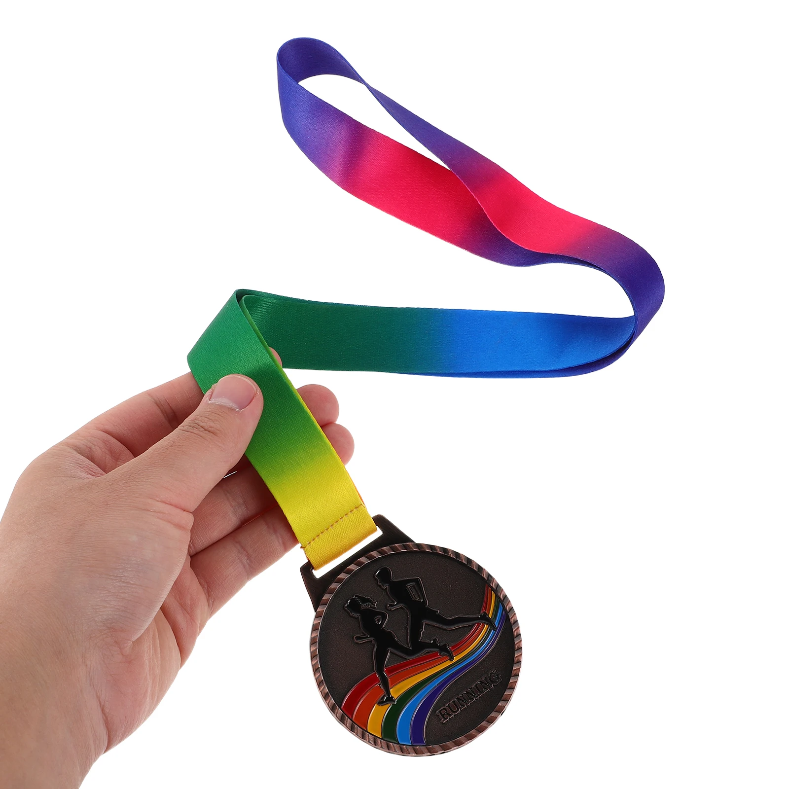 

1pc Marathon Winner Medals Running Award Metal Sports Competition Trophy Day Badge Ribbons Gymnastics Race Medal