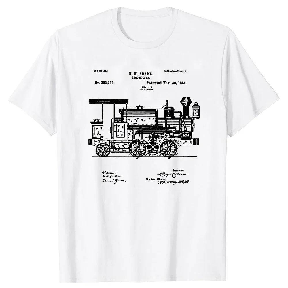 Funny Vintage Steam Train Driver T Shirts Graphic Cotton Streetwear Short Sleeve Birthday Gifts Summer Style T-shirt Men