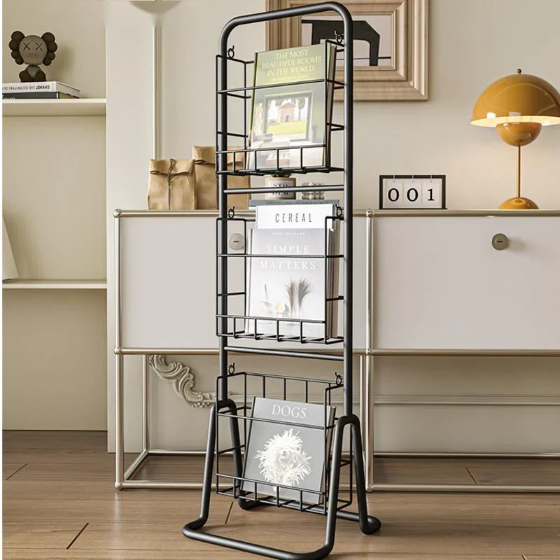 Web Celebrity Medieval Magazine Holder: Landing Ins Wind Multi-layer Mobile Display Shelf Office Storage Organizer