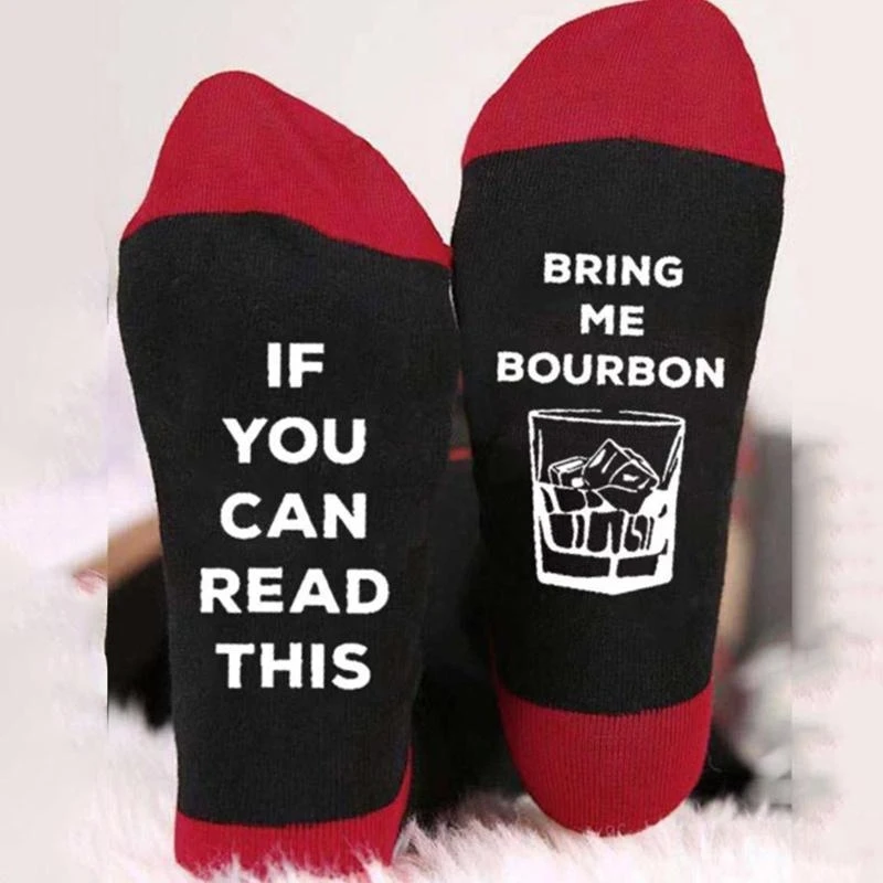 1 زوج الخريف الربيع النساء الجوارب رسالة لطيف مضحك الجدة شتاء دافئ المنزل الرياضة محب سوكس هدايا العيد 15UB #3