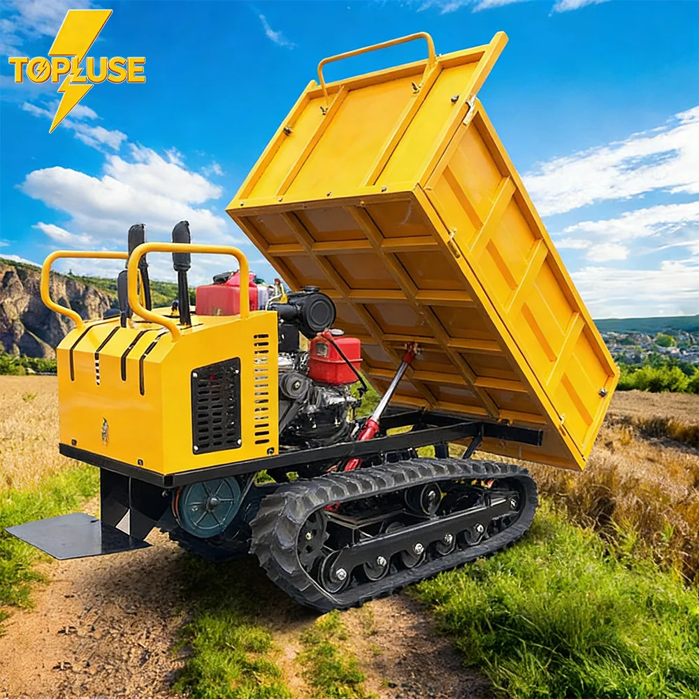 

Гидравлический гусеничный самосвал 1.2 тонны, мини-думпер для бездорожья, гусеничный транспортер для фермерских работ и строительства