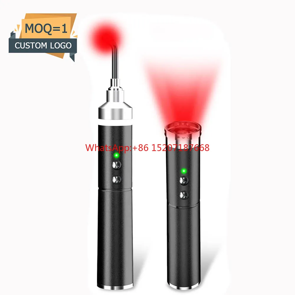 

Custom 460~900nm Red Light Therapy Torch Pen Cold Sore Device for Mouth Nose Ear Eyes