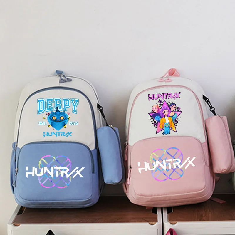 

Рюкзаки KPop «Охотники на демонов», милая сумка на плечо с мультяшным принтом для мальчиков и девочек, большой вместительный школьный рюкзак, школьные принадлежности, новинка