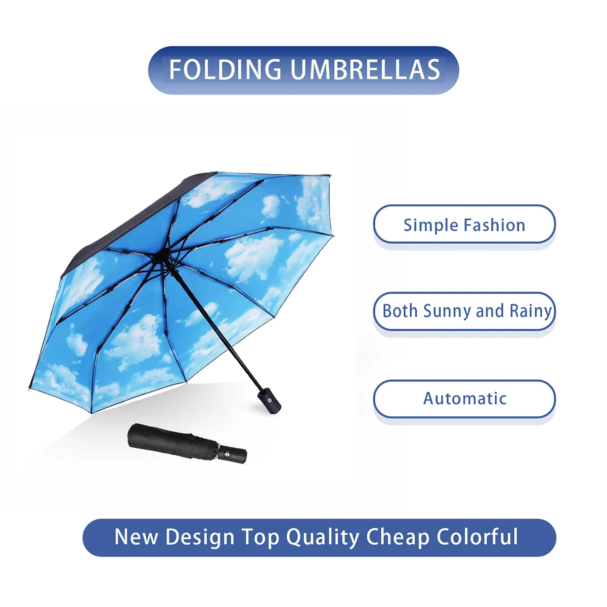 Fully automatic three-fold umbrella double large size female student sunny and rainy dual-use sun protection sun umbrella anti-u