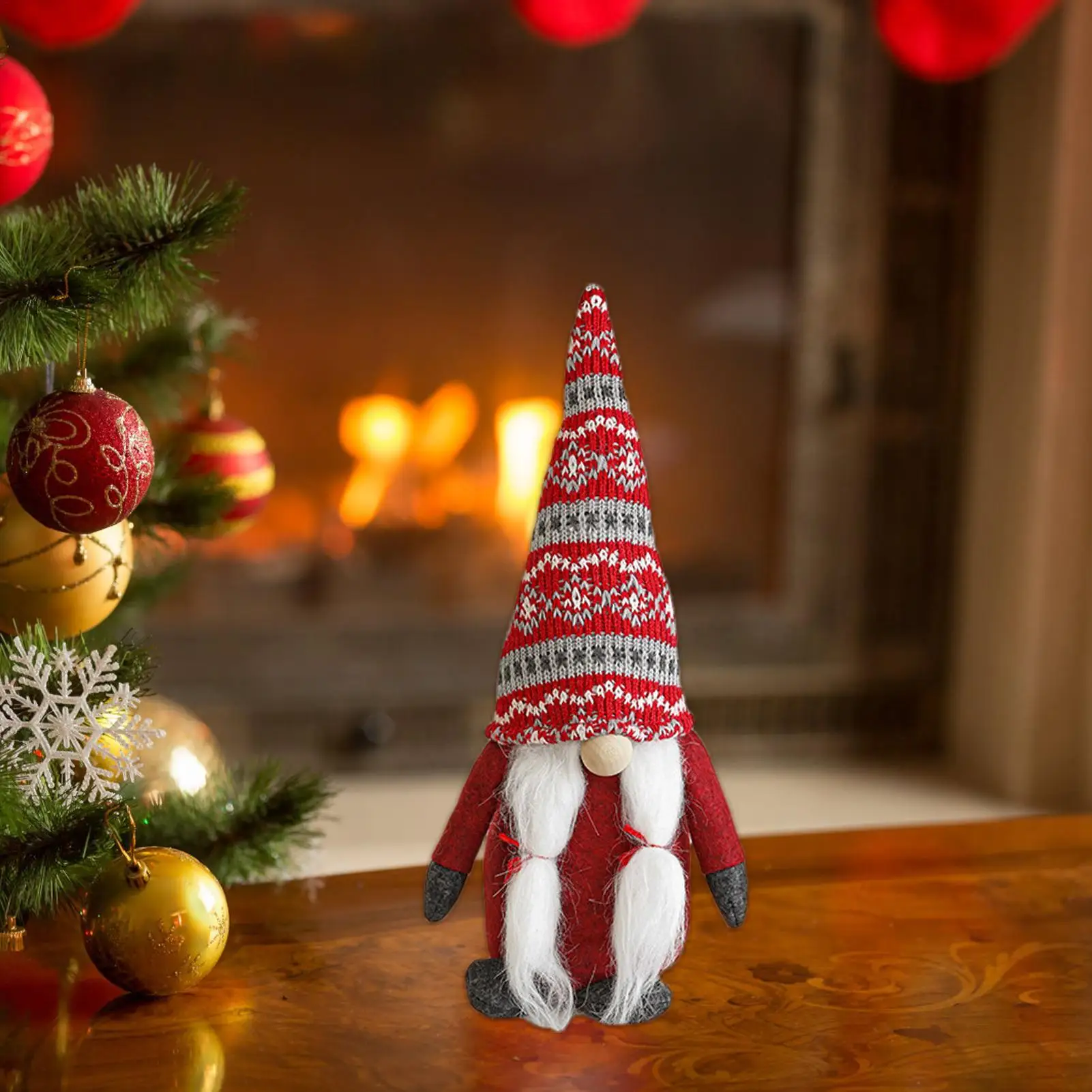 Christmas Gnomes Decorations Doll Ornaments Handmade Christmas Gnome Decoration For Garden Window Home Indoor Halloween Table