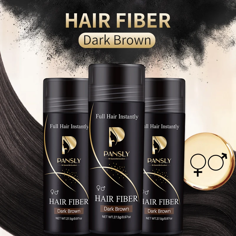 Professional Hair Building Fibers For Thinning Powder Hair Loss Products Fast Regrowth Natural Keratin Styling Black Dark Brown