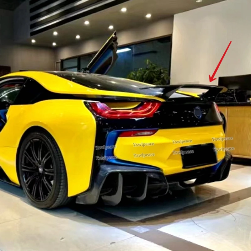 For BMW I8 Spoiler 2014 2015 2016 2017 2018 2019 High Quality Carbon Fiber Rear Trunk Lip Spoiler Wing Body Kit Accessories