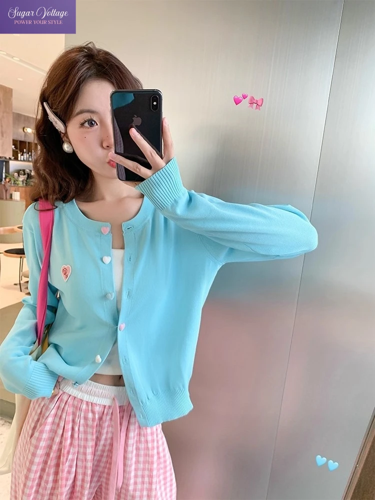 سترة نسائية كورية غير رسمية رفيعة ومتماسكة ناعمة بقصة ضيقة وأكمام طويلة وأزرار علوية أنيقة أوائل الخريف #1