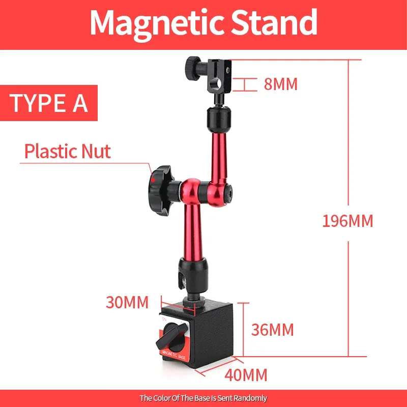 Imagem -02 - Dial Indicador Magnético Titular Dial Bore Gauge Base de Suporte Magnético Micrômetro Medida Ferramentas Indicador tipo Hora Comparador Ver