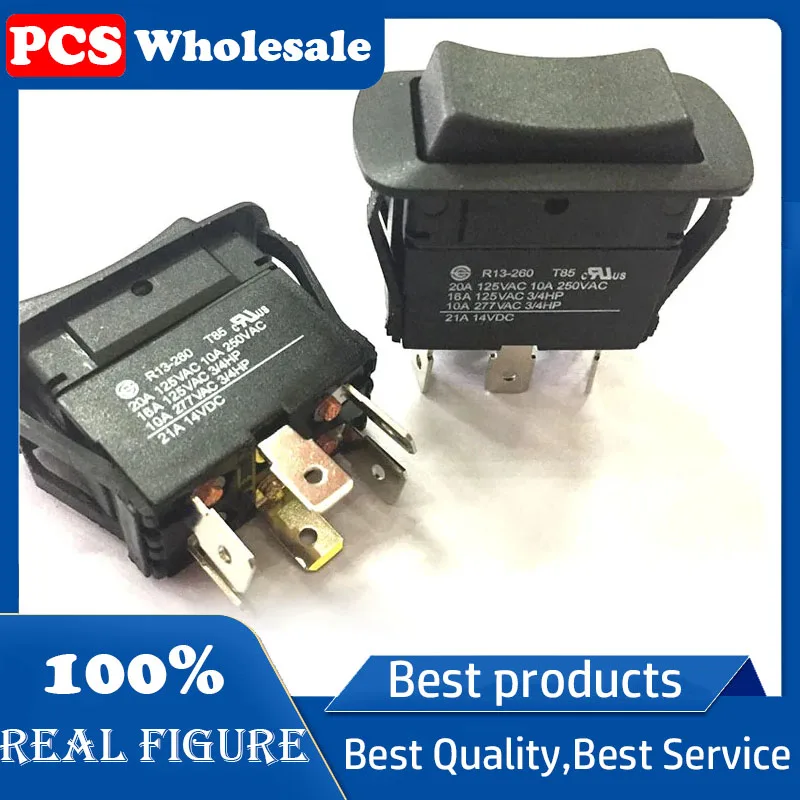 Original R13-260 T85 6-pin 3-speed self-locking boat switch RV retrofit switch 21A 14VDC UL Certified 46*25mm