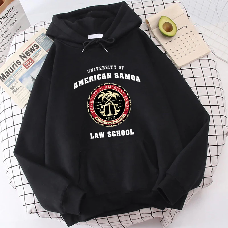 Sweat à capuche oversize unisexe avec imprimé sceau de faculté de droit rétro et badge balance de la justice, style décontracté universitaire et avocat, pour hommes et femmes