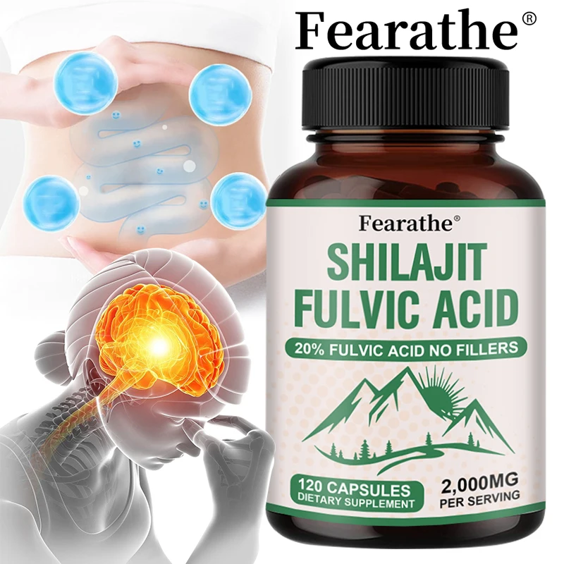 

Shilajit Supplement - Contains 20% Fulvic Acid Trace Minerals Support Brain Health, Improve Mood and Promote Healthy Aging