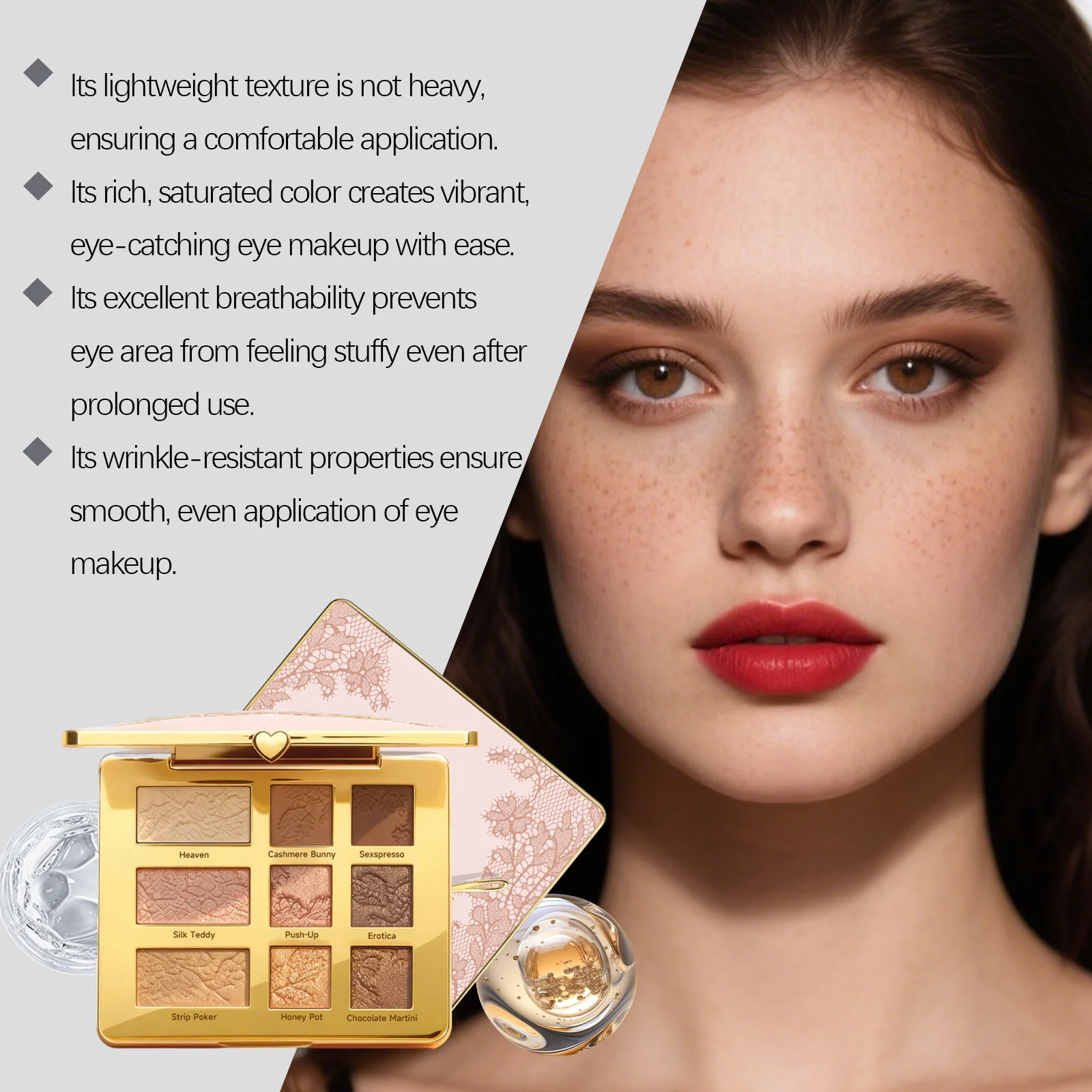 9 컬러 아이 섀도우 팔레트 리치 컬러 오래 지속되는 아이 메이크업 천연 매트 쉬머 글리터 글로스 방수 뷰티 화장품 세트