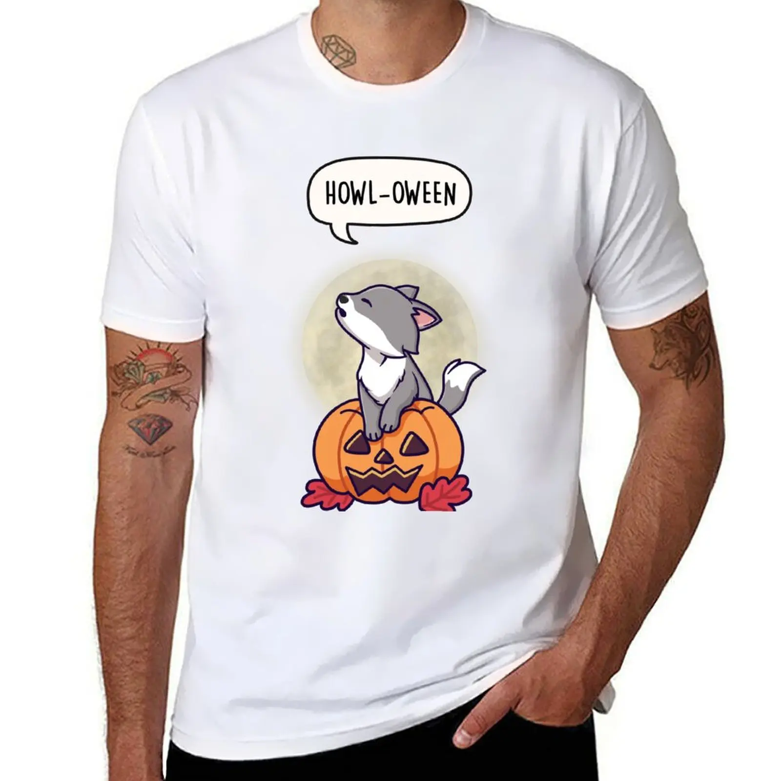 

Howloween - Howling Wolf Halloween Pun T-Shirt t shirt for man man graphic t shirt T-Shirt