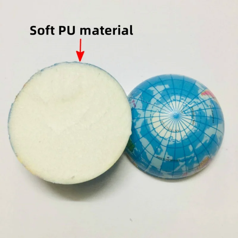 2Pcs Mini Erde Stress Bälle Spielzeug Finger Übung PU Globus Squeezable Bälle Pädagogisches Schaum Sport Ball Dekompression Geschenk – Detail 4