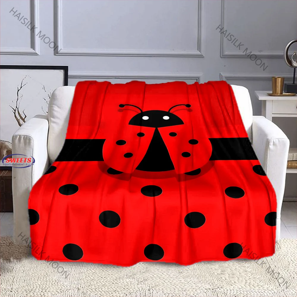 Multiple Sizes Seven-spotted Ladybug Gifts for Women Lightweight Blankets Room Decor 6 Size Options Top 10 Holidays Gifts
