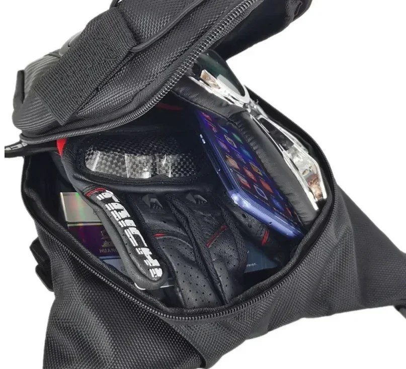 Motorcycle Leg Bag for KYMCO Agility 50/125/150/200 RS/City/S Carbon Hard Shell Waterproof Thigh Pack, Drop Leg Pouch for Riding view 3