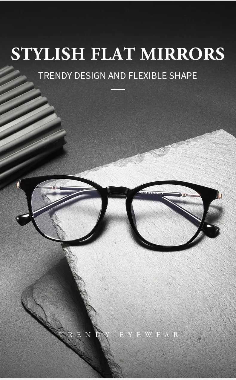 Modisches Design Neue Übergroße Legierungs-Freizeitbrille mit Sehstärke Photochrome Anti-Blaulicht-Brille für Herren Astigmatismus-Brillen – Detail 4