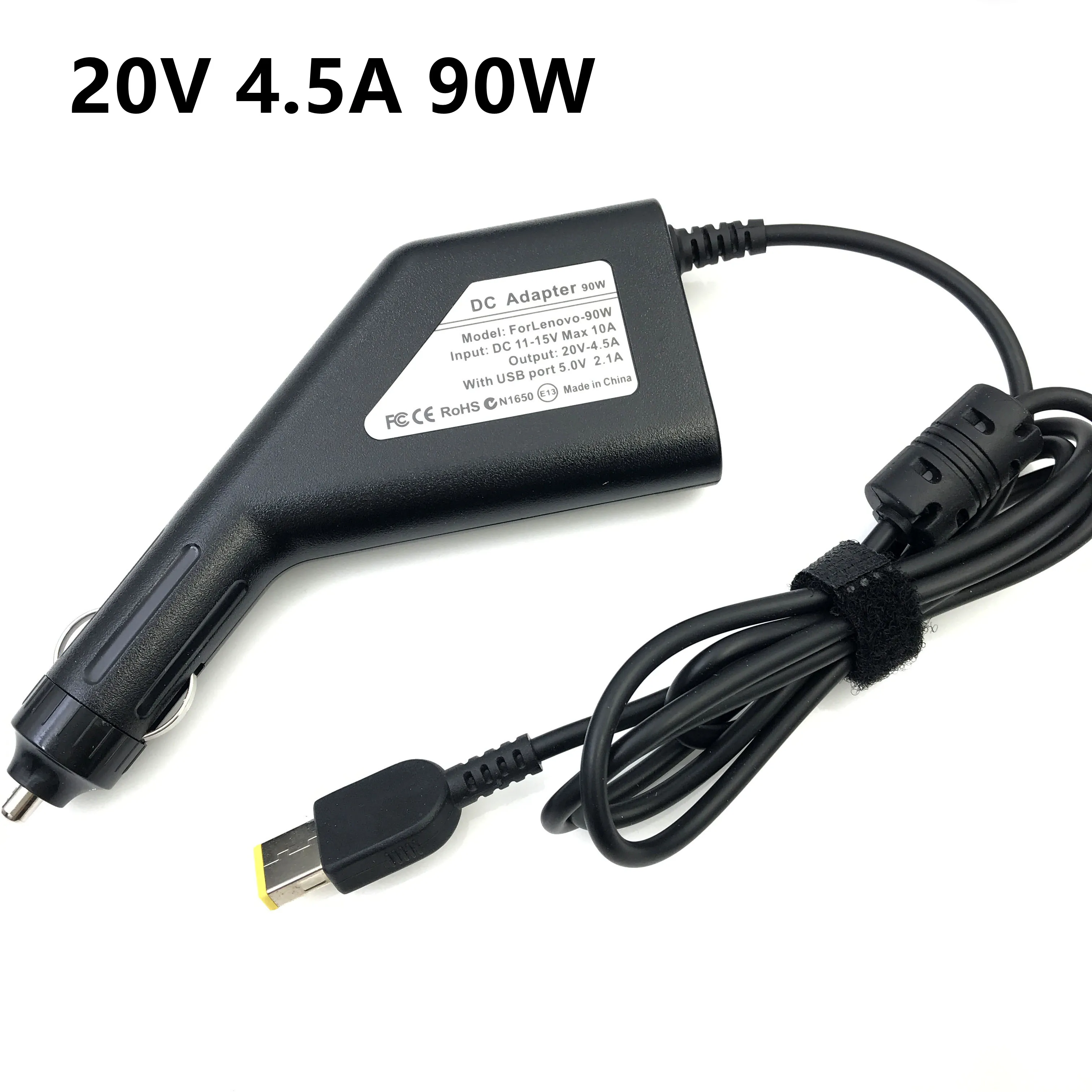 

Dc Laptop Car Charger 20V 4.5A 90W for Lenovo ThinkPad X240S E431 E531 G500 G505 T440 E431 E360 S3 Power Adapter