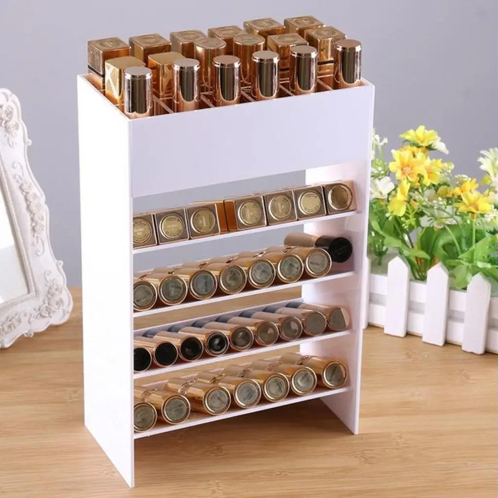 

Makeup Organizer, Cosmetic Storage Case Display for , , Lip Balm, Liners, Nail Polish Bottles, Brushes