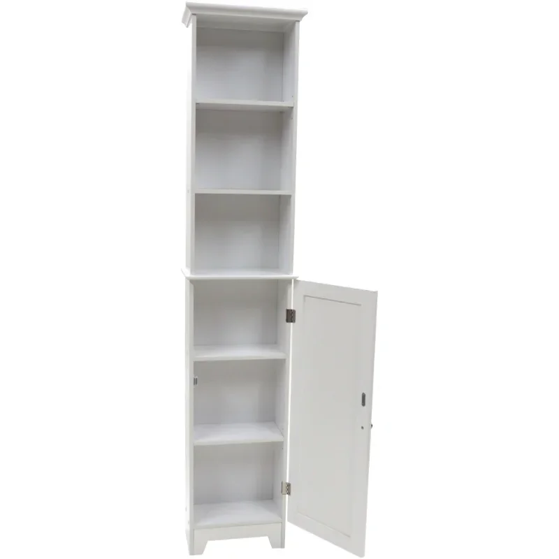 Redmon Shaker Style Tall Floor Shelf with Lower Cabinet 13.375