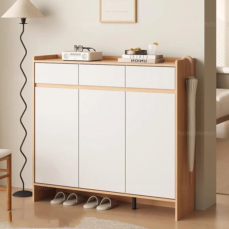 Space Saving Shelves Shoe Cabinet Slippers Organizer Storage Wooden Shoe Shelf Designer Vertical Archivadores home Furniture