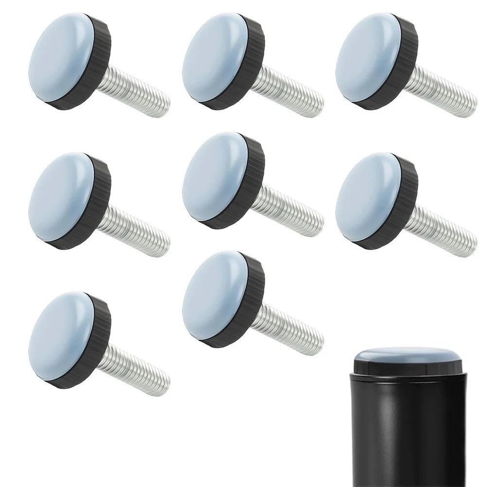 8pcs Furniture Leg Sliders Pads Furniture Gliders With Thread Sliding Feets With M6 Thread Floor Protectors For Chairs Tables