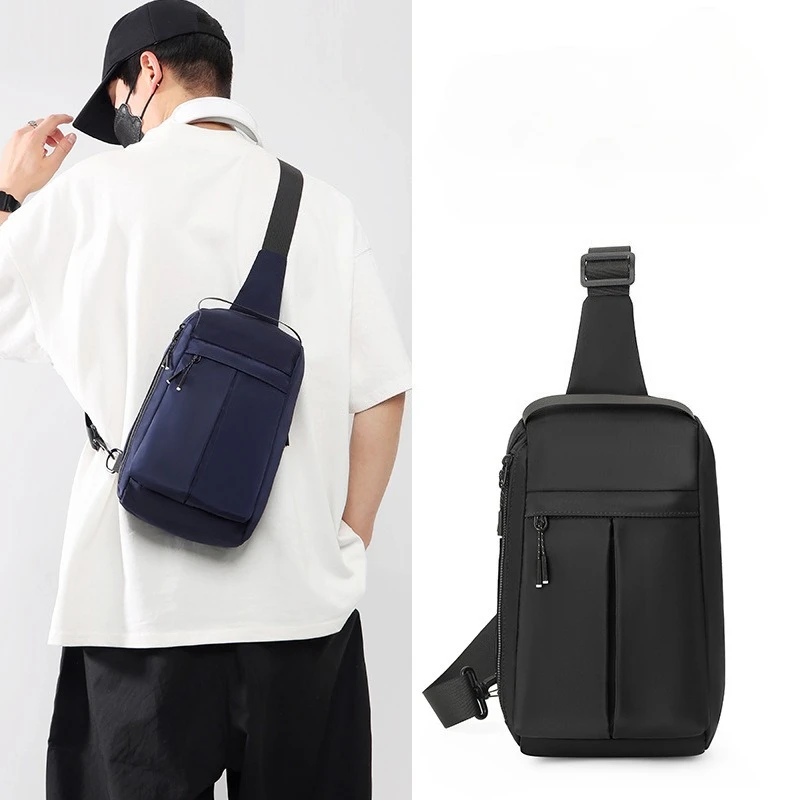 Multi Compartment Chest Sling Bag, Adjustable Shoulder Strap Crossbody Pack, Waterproof Portable Daypack for Outdoor Daily Use