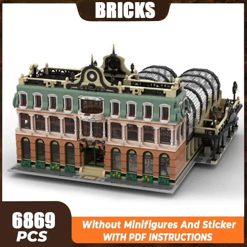 Moc Building Bricks Street View Model Terminal Station Technology Modular Blocks Gifts Toys For Children DIY Sets Assembly